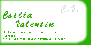 csilla valentin business card